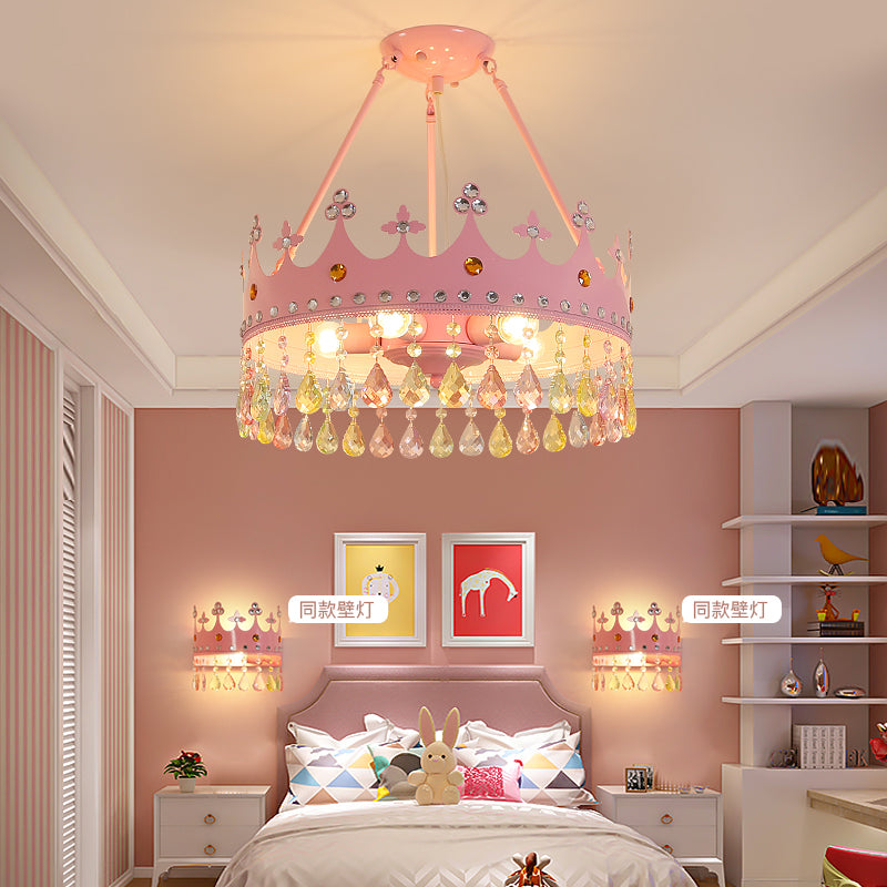 Kids Room Light Decor Girl Princess Theme Chandeliers WH-MA-180