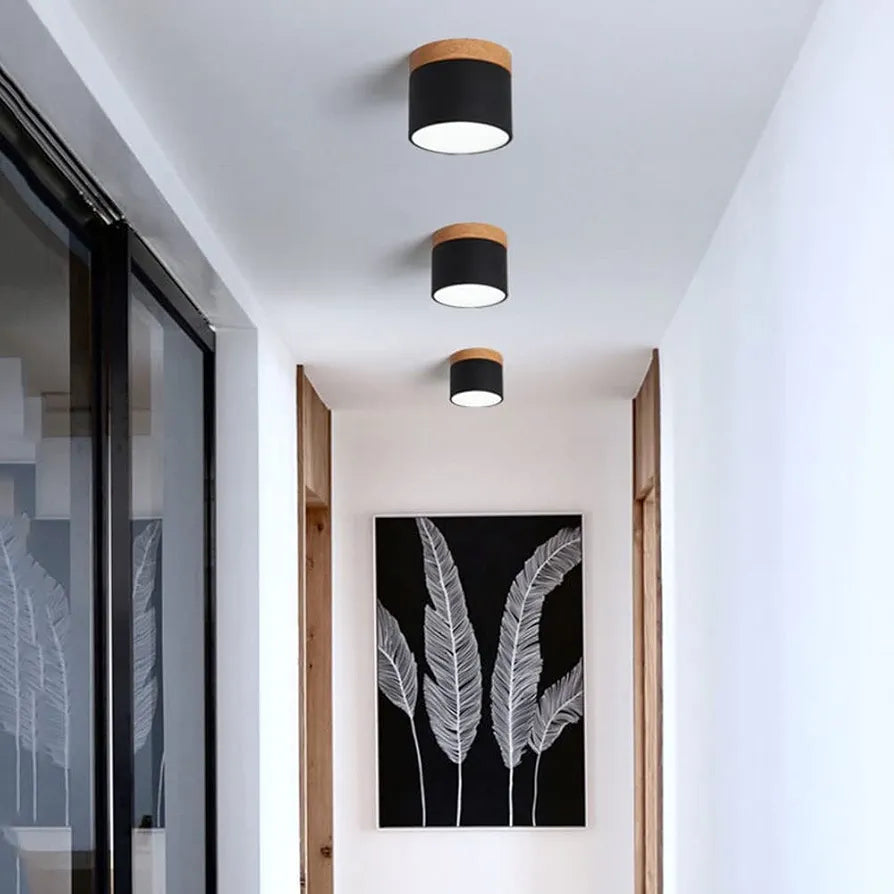 Modern LED Surface Mounted Downlight - Dimmable Cylindrical Ceiling Spotlight